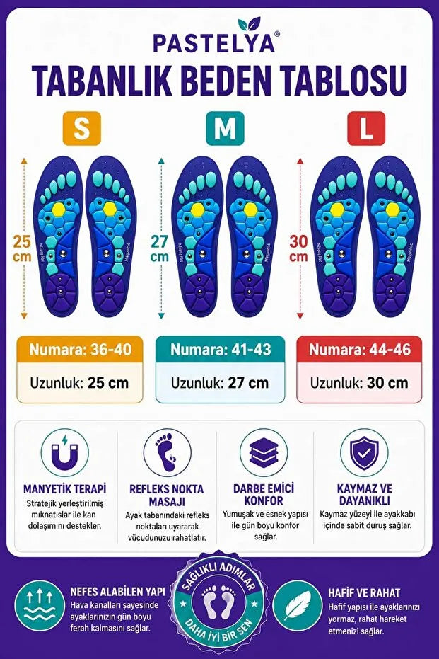 Mağazam Pastelya Manyetik Masajlı Tabanlık